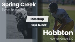 Matchup: Spring Creek vs. Hobbton  2019