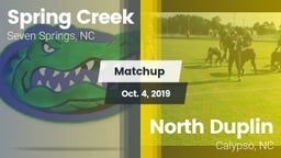 Matchup: Spring Creek vs. North Duplin  2019