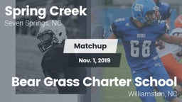 Matchup: Spring Creek vs. Bear Grass Charter School 2019
