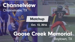 Matchup: Channelview vs. Goose Creek Memorial  2016