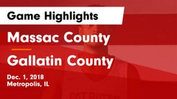 Massac County  vs Gallatin County Game Highlights - Dec. 1, 2018