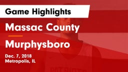 Massac County  vs Murphysboro Game Highlights - Dec. 7, 2018