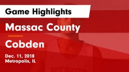 Massac County  vs Cobden Game Highlights - Dec. 11, 2018