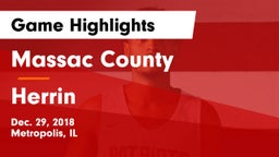 Massac County  vs Herrin  Game Highlights - Dec. 29, 2018
