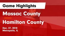 Massac County  vs Hamilton County  Game Highlights - Dec. 27, 2018
