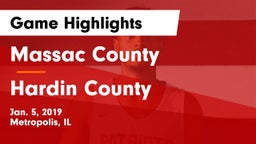 Massac County  vs Hardin County Game Highlights - Jan. 5, 2019