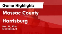 Massac County  vs Harrisburg  Game Highlights - Dec. 29, 2018