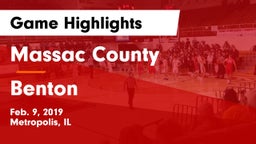 Massac County  vs Benton  Game Highlights - Feb. 9, 2019