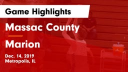 Massac County  vs Marion  Game Highlights - Dec. 14, 2019