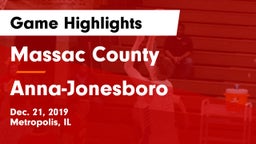 Massac County  vs Anna-Jonesboro  Game Highlights - Dec. 21, 2019
