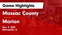 Massac County  vs Marion  Game Highlights - Dec. 9, 2023