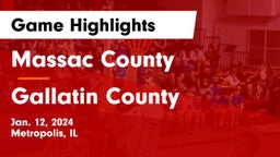 Massac County  vs Gallatin County Game Highlights - Jan. 12, 2024