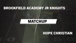 Matchup: Brookfield Academy vs. Hope Christian  2016