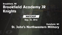 Matchup: Brookfield Academy vs. St. John's Northwestern Military  2016