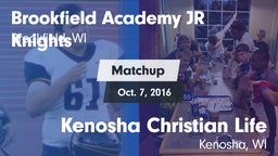 Matchup: Brookfield Academy vs. Kenosha Christian Life  2016