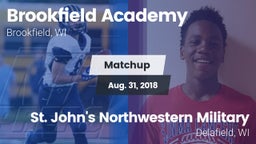 Matchup: Brookfield Academy  vs. St. John's Northwestern Military  2018