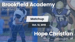Matchup: Brookfield Academy  vs. Hope Christian  2018