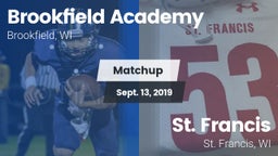 Matchup: Brookfield Academy  vs. St. Francis  2019