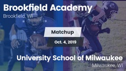 Matchup: Brookfield Academy  vs. University School of Milwaukee 2019