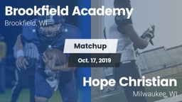 Matchup: Brookfield Academy  vs. Hope Christian  2019