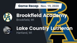 Recap: Brookfield Academy  vs. Lake Country Lutheran  2020