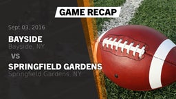 Recap: Bayside  vs. Springfield Gardens  2016