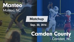 Matchup: Manteo vs. Camden County  2016