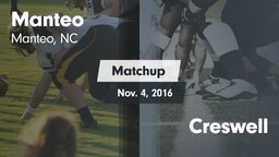 Matchup: Manteo vs. Creswell  2016
