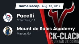 Recap: Pacelli  vs. Mount de Sales Academy  2017