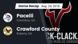 Recap: Pacelli  vs. Crawford County  2018