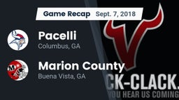 Recap: Pacelli  vs. Marion County  2018