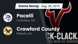 Recap: Pacelli  vs. Crawford County  2019