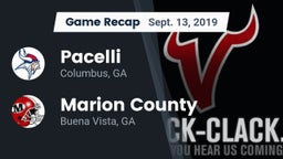 Recap: Pacelli  vs. Marion County  2019