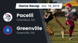 Recap: Pacelli  vs. Greenville  2019