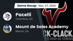 Recap: Pacelli  vs. Mount de Sales Academy  2020