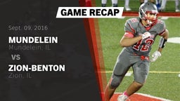 Recap: Mundelein  vs. Zion-Benton  2016