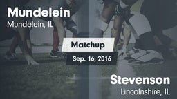 Matchup: Mundelein vs. Stevenson  2016