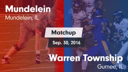 Matchup: Mundelein vs. Warren Township  2016