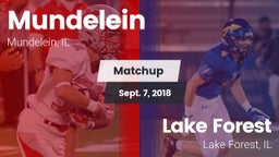 Matchup: Mundelein vs. Lake Forest  2018
