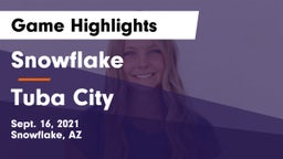 Snowflake  vs Tuba City  Game Highlights - Sept. 16, 2021