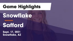 Snowflake  vs Safford  Game Highlights - Sept. 17, 2021