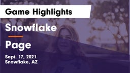 Snowflake  vs Page Game Highlights - Sept. 17, 2021
