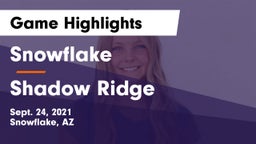 Snowflake  vs Shadow Ridge  Game Highlights - Sept. 24, 2021