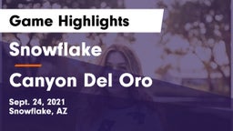 Snowflake  vs Canyon Del Oro Game Highlights - Sept. 24, 2021