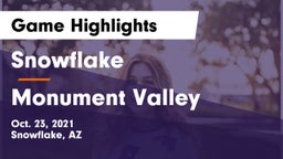 Snowflake  vs Monument Valley  Game Highlights - Oct. 23, 2021