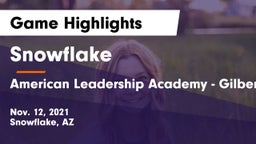 Snowflake  vs American Leadership Academy - Gilbert  Game Highlights - Nov. 12, 2021