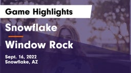 Snowflake  vs Window Rock  Game Highlights - Sept. 16, 2022