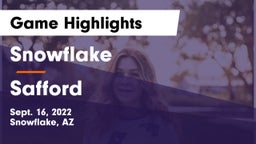 Snowflake  vs Safford  Game Highlights - Sept. 16, 2022