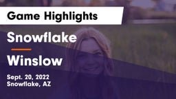 Snowflake  vs Winslow  Game Highlights - Sept. 20, 2022