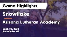 Snowflake  vs Arizona Lutheran Academy  Game Highlights - Sept. 23, 2022